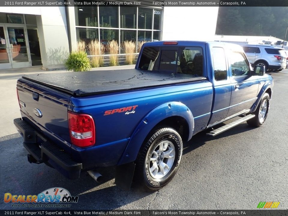 2011 Ford Ranger XLT SuperCab 4x4 Vista Blue Metallic / Medium Dark Flint Photo #2