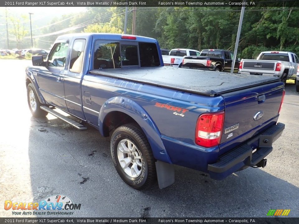 2011 Ford Ranger XLT SuperCab 4x4 Vista Blue Metallic / Medium Dark Flint Photo #4