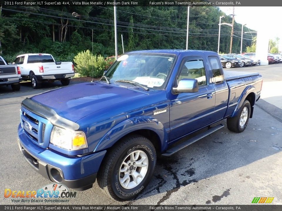 2011 Ford Ranger XLT SuperCab 4x4 Vista Blue Metallic / Medium Dark Flint Photo #6