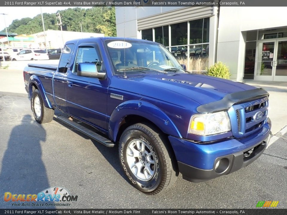 2011 Ford Ranger XLT SuperCab 4x4 Vista Blue Metallic / Medium Dark Flint Photo #8