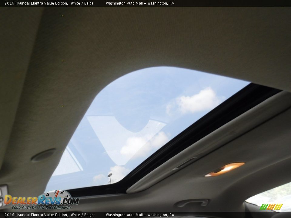 2016 Hyundai Elantra Value Edition White / Beige Photo #9