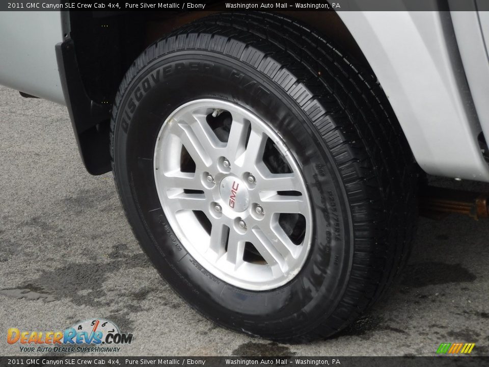 2011 GMC Canyon SLE Crew Cab 4x4 Pure Silver Metallic / Ebony Photo #3