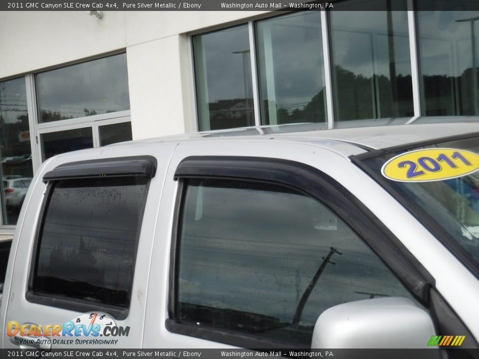 2011 GMC Canyon SLE Crew Cab 4x4 Pure Silver Metallic / Ebony Photo #4