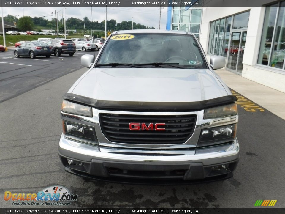 2011 GMC Canyon SLE Crew Cab 4x4 Pure Silver Metallic / Ebony Photo #5