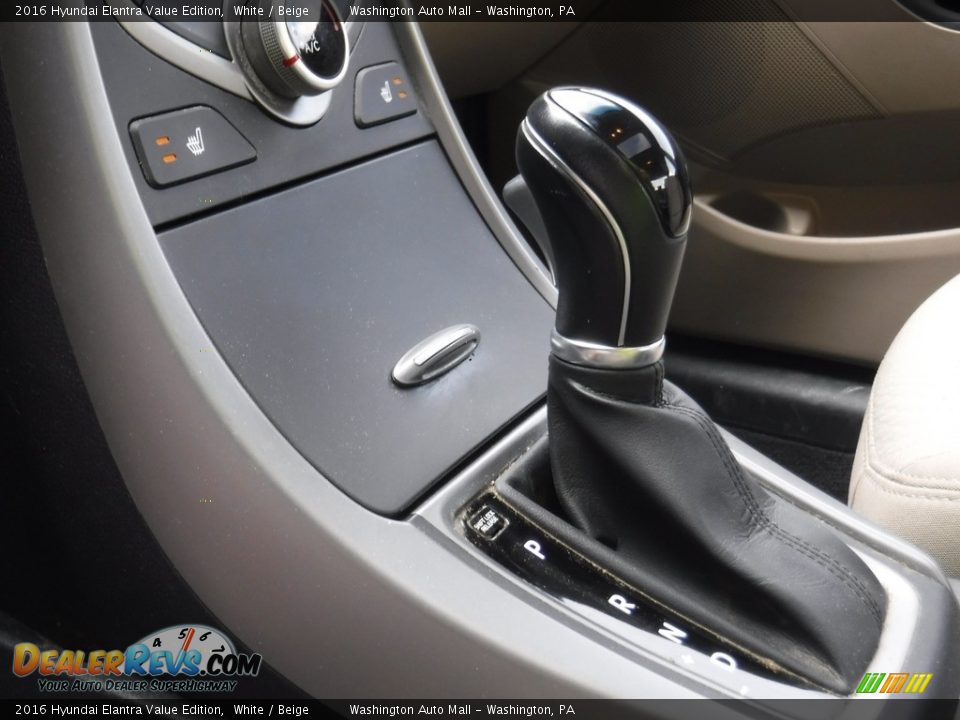 2016 Hyundai Elantra Value Edition White / Beige Photo #17
