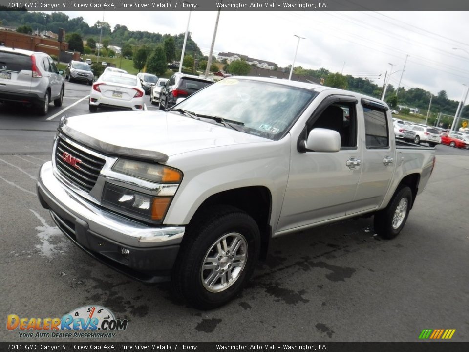 2011 GMC Canyon SLE Crew Cab 4x4 Pure Silver Metallic / Ebony Photo #6