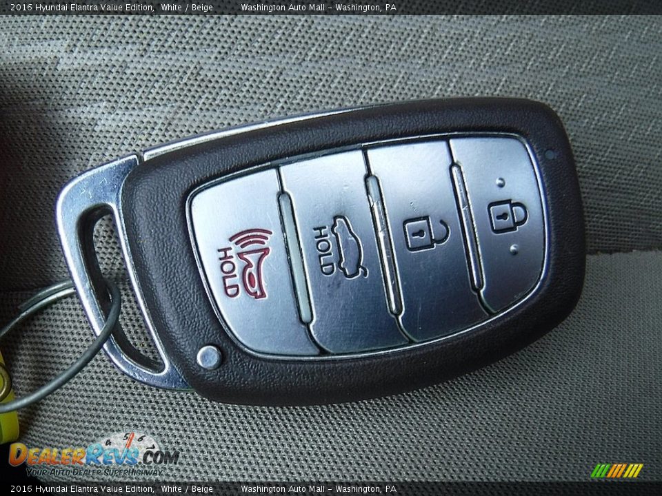2016 Hyundai Elantra Value Edition White / Beige Photo #22