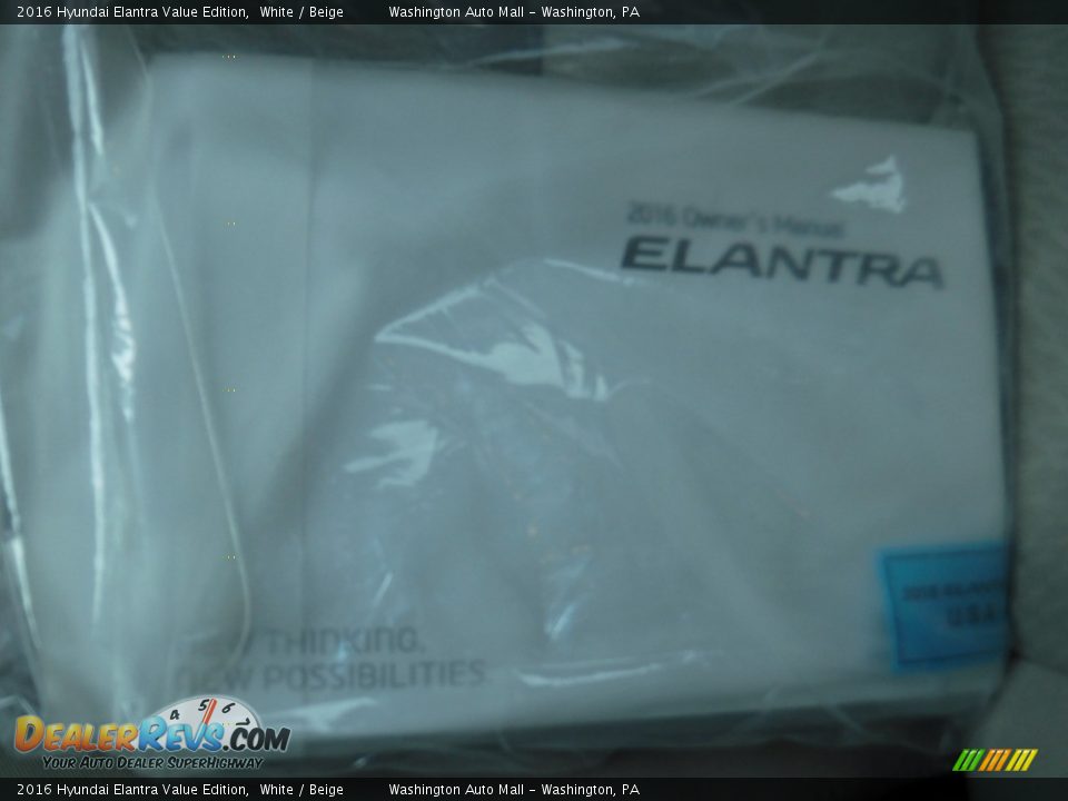 2016 Hyundai Elantra Value Edition White / Beige Photo #23