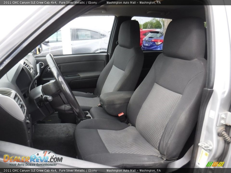 2011 GMC Canyon SLE Crew Cab 4x4 Pure Silver Metallic / Ebony Photo #12