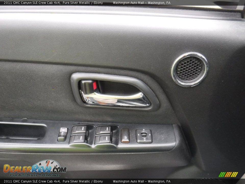 2011 GMC Canyon SLE Crew Cab 4x4 Pure Silver Metallic / Ebony Photo #13