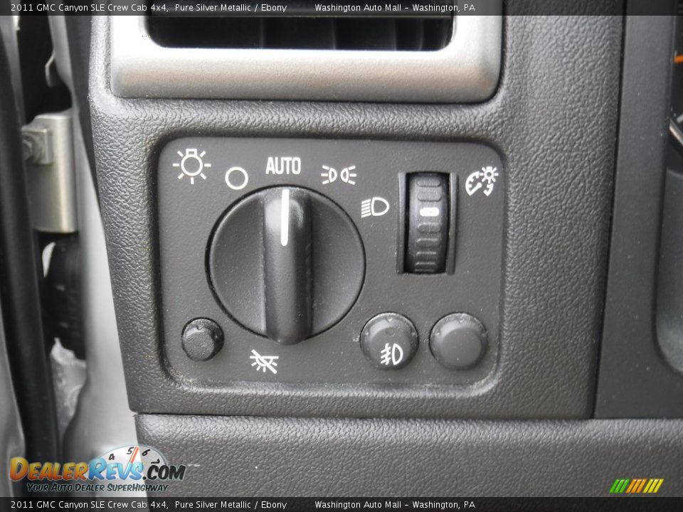 2011 GMC Canyon SLE Crew Cab 4x4 Pure Silver Metallic / Ebony Photo #15