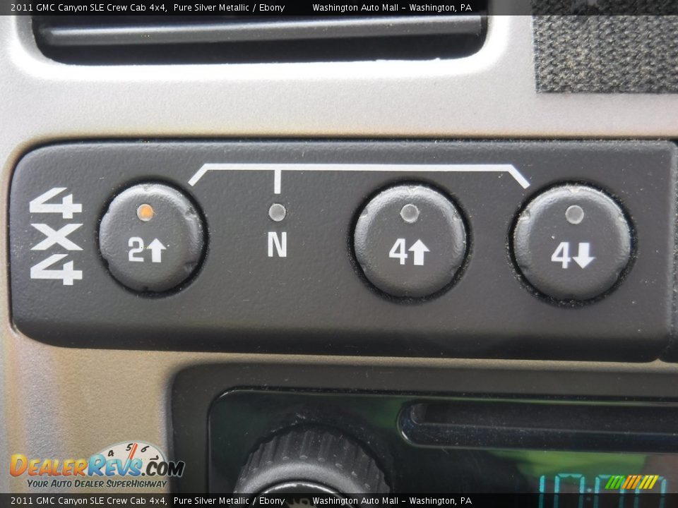 2011 GMC Canyon SLE Crew Cab 4x4 Pure Silver Metallic / Ebony Photo #17