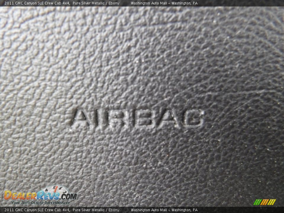 2011 GMC Canyon SLE Crew Cab 4x4 Pure Silver Metallic / Ebony Photo #19