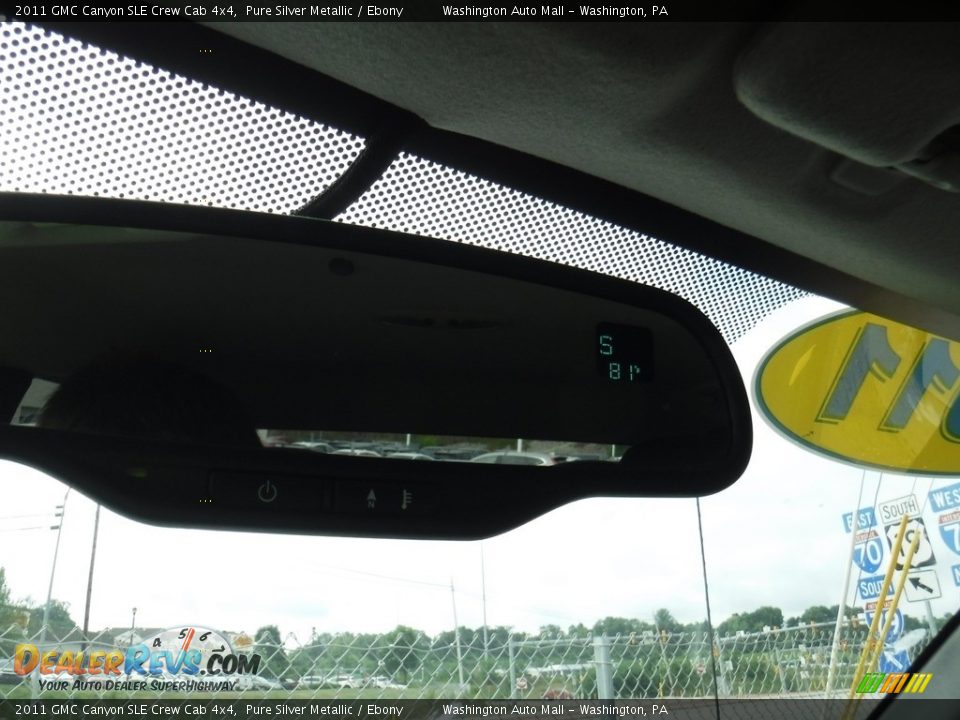 2011 GMC Canyon SLE Crew Cab 4x4 Pure Silver Metallic / Ebony Photo #20