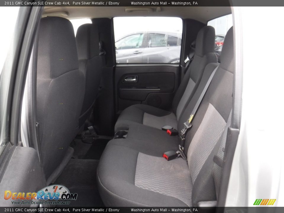 2011 GMC Canyon SLE Crew Cab 4x4 Pure Silver Metallic / Ebony Photo #21