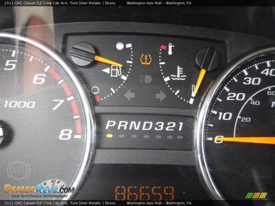 2011 GMC Canyon SLE Crew Cab 4x4 Pure Silver Metallic / Ebony Photo #25