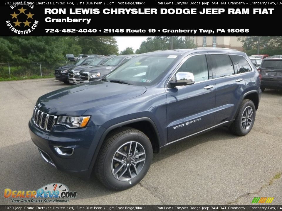 2020 Jeep Grand Cherokee Limited 4x4 Slate Blue Pearl / Light Frost Beige/Black Photo #1