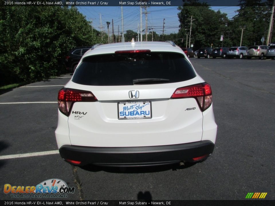 2016 Honda HR-V EX-L Navi AWD White Orchid Pearl / Gray Photo #7