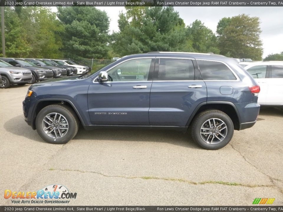 2020 Jeep Grand Cherokee Limited 4x4 Slate Blue Pearl / Light Frost Beige/Black Photo #2
