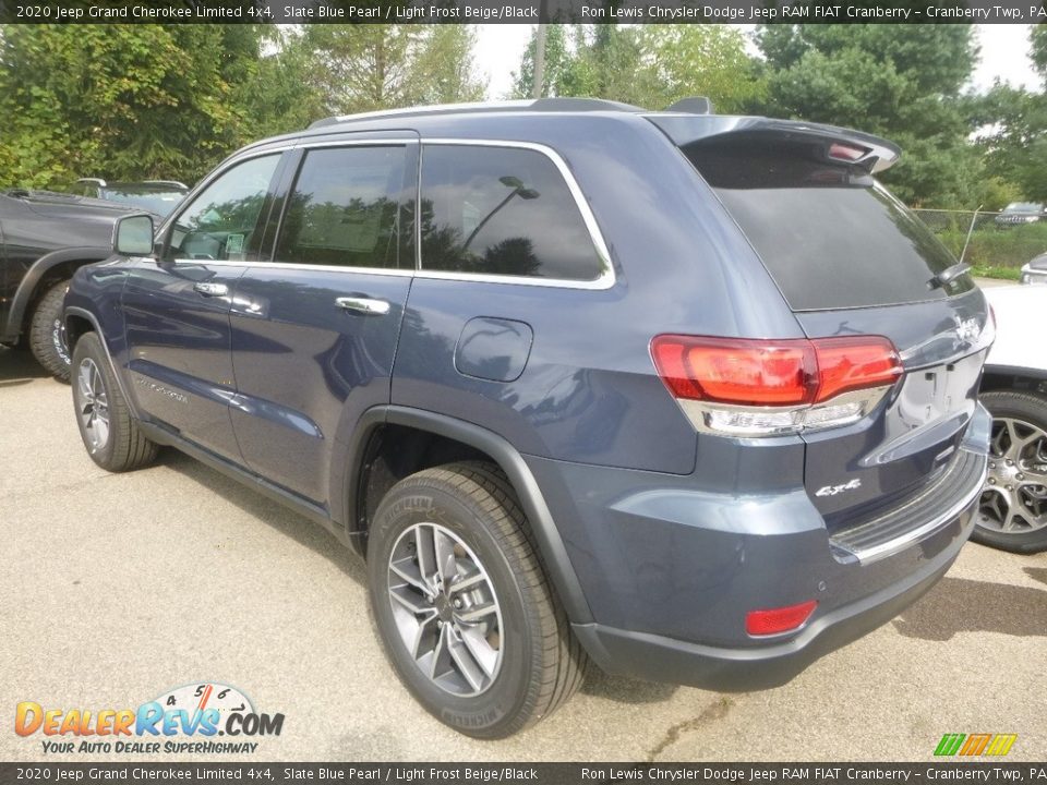 2020 Jeep Grand Cherokee Limited 4x4 Slate Blue Pearl / Light Frost Beige/Black Photo #3