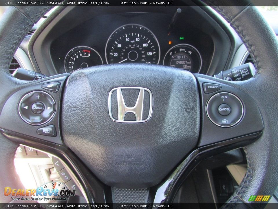 2016 Honda HR-V EX-L Navi AWD White Orchid Pearl / Gray Photo #11