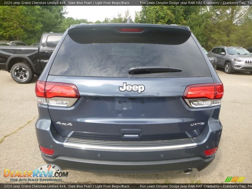 2020 Jeep Grand Cherokee Limited 4x4 Slate Blue Pearl / Light Frost Beige/Black Photo #4
