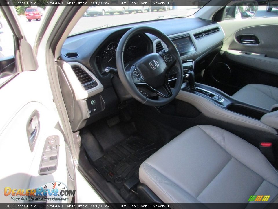 2016 Honda HR-V EX-L Navi AWD White Orchid Pearl / Gray Photo #12