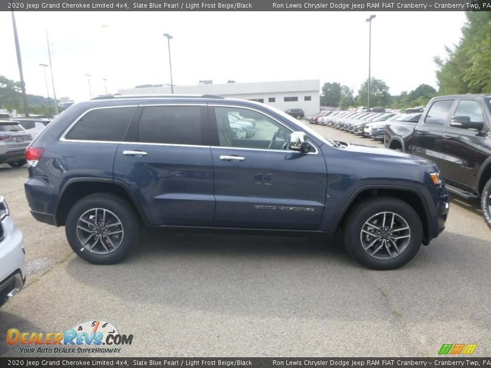 2020 Jeep Grand Cherokee Limited 4x4 Slate Blue Pearl / Light Frost Beige/Black Photo #6