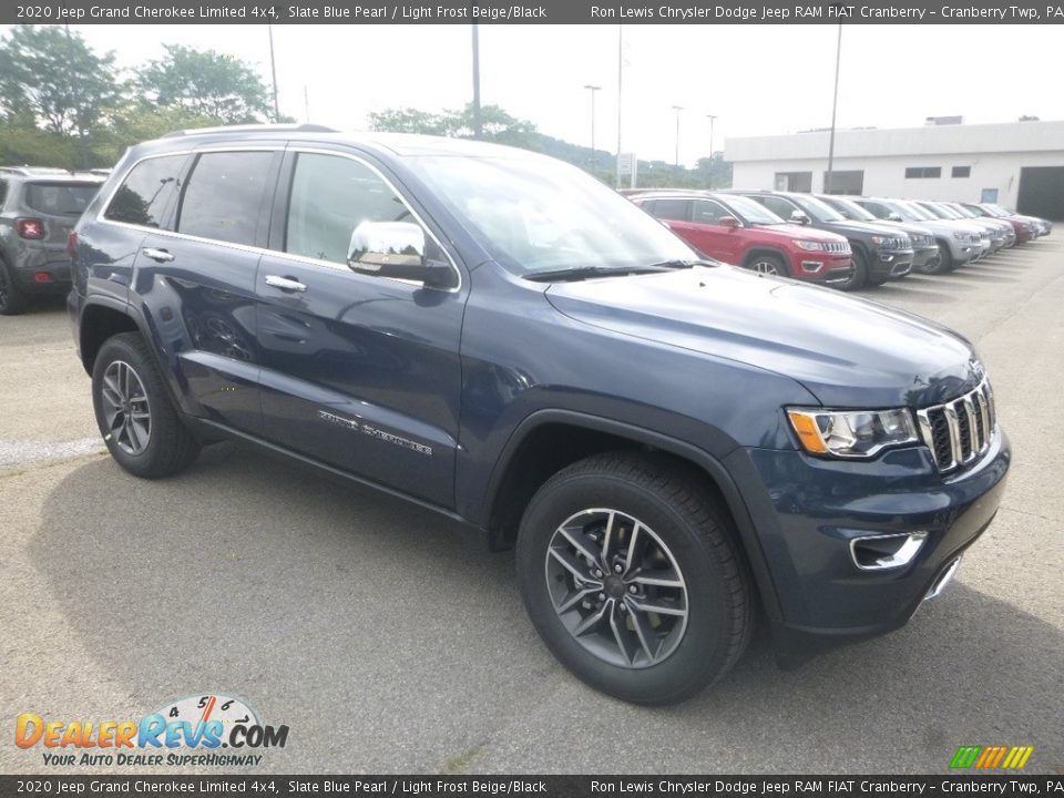 2020 Jeep Grand Cherokee Limited 4x4 Slate Blue Pearl / Light Frost Beige/Black Photo #7