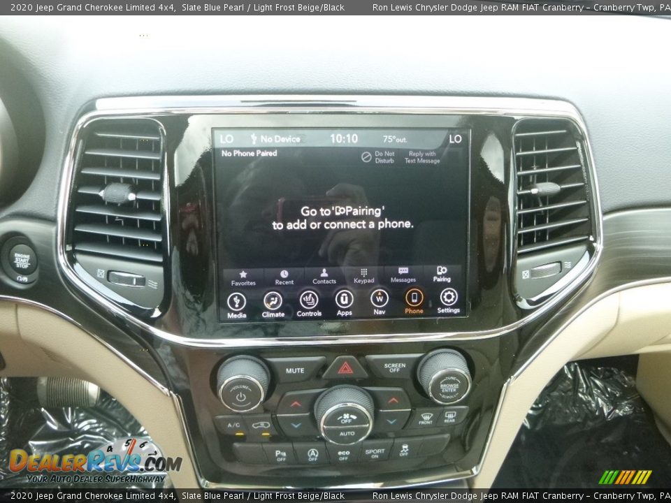 2020 Jeep Grand Cherokee Limited 4x4 Slate Blue Pearl / Light Frost Beige/Black Photo #16