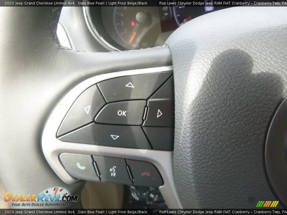 2020 Jeep Grand Cherokee Limited 4x4 Slate Blue Pearl / Light Frost Beige/Black Photo #20