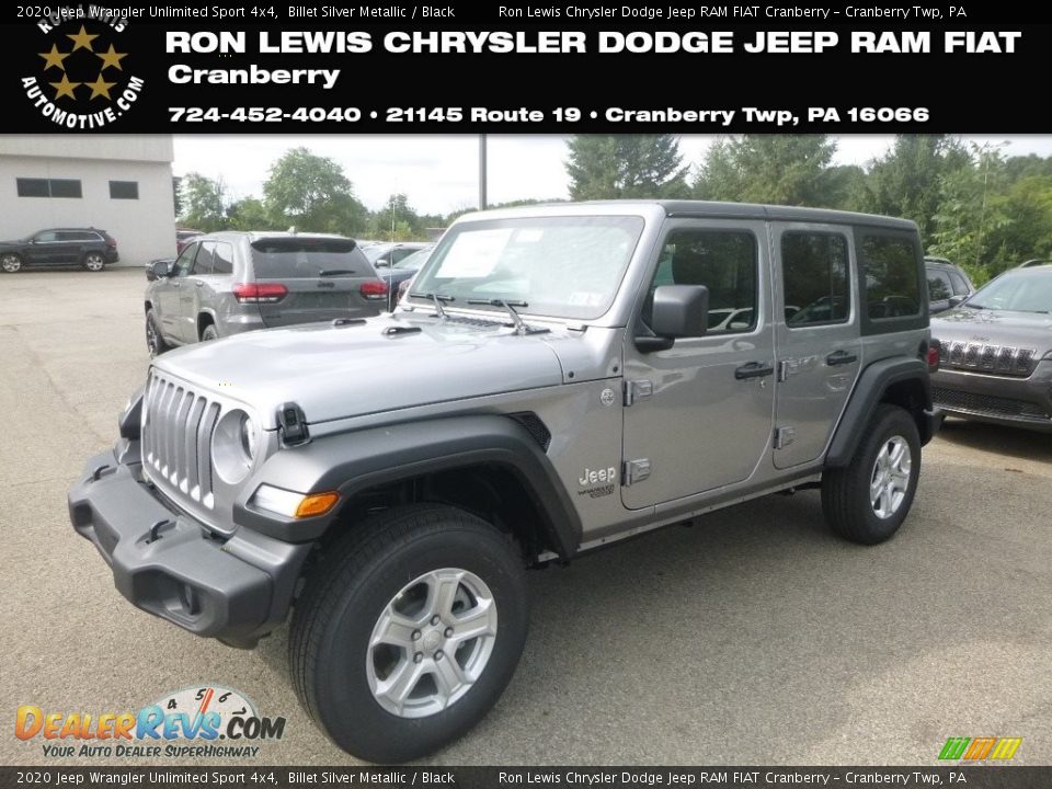 2020 Jeep Wrangler Unlimited Sport 4x4 Billet Silver Metallic / Black Photo #1