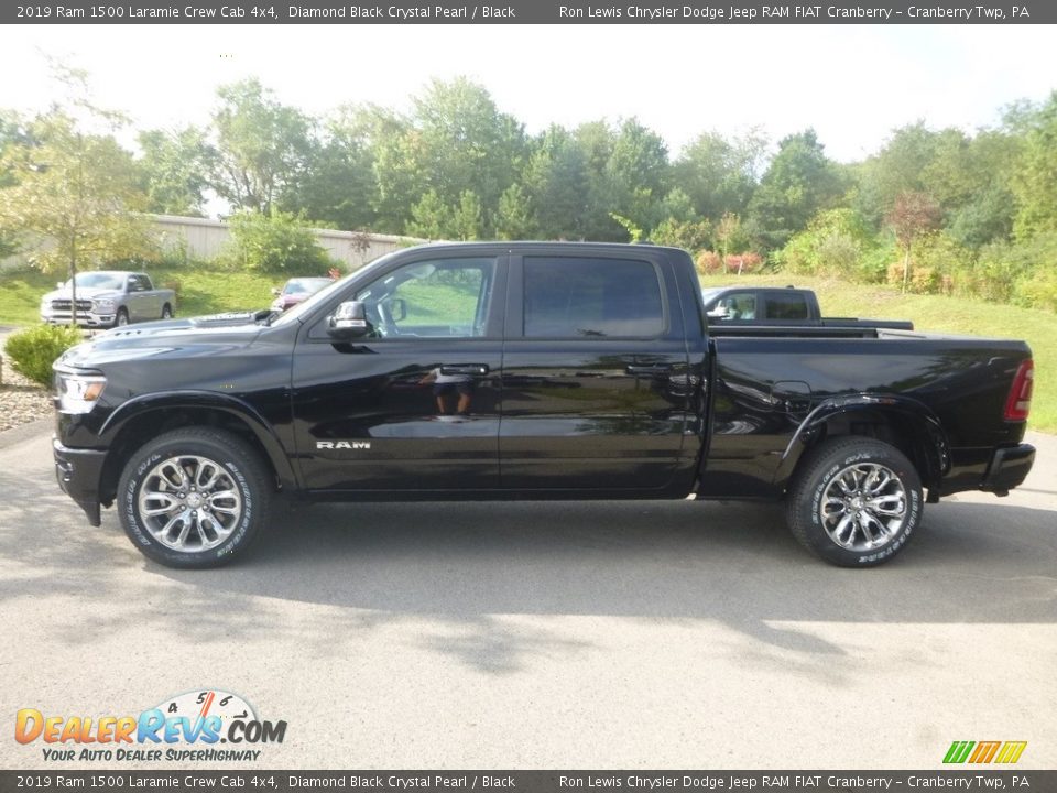 2019 Ram 1500 Laramie Crew Cab 4x4 Diamond Black Crystal Pearl / Black Photo #2