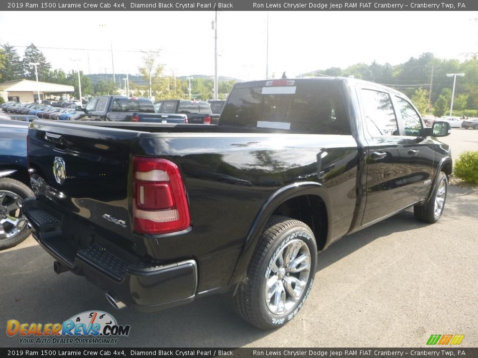 2019 Ram 1500 Laramie Crew Cab 4x4 Diamond Black Crystal Pearl / Black Photo #5