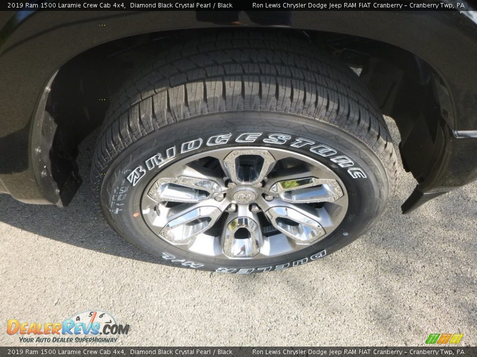 2019 Ram 1500 Laramie Crew Cab 4x4 Diamond Black Crystal Pearl / Black Photo #9