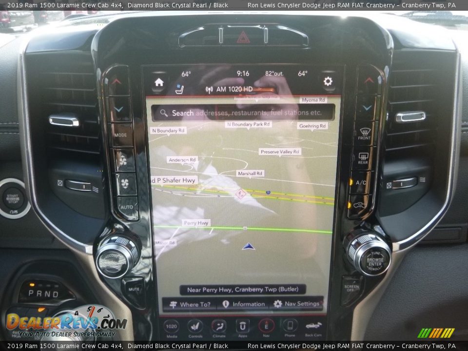 2019 Ram 1500 Laramie Crew Cab 4x4 Diamond Black Crystal Pearl / Black Photo #17