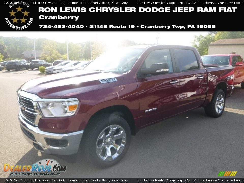 2020 Ram 1500 Big Horn Crew Cab 4x4 Delmonico Red Pearl / Black/Diesel Gray Photo #1