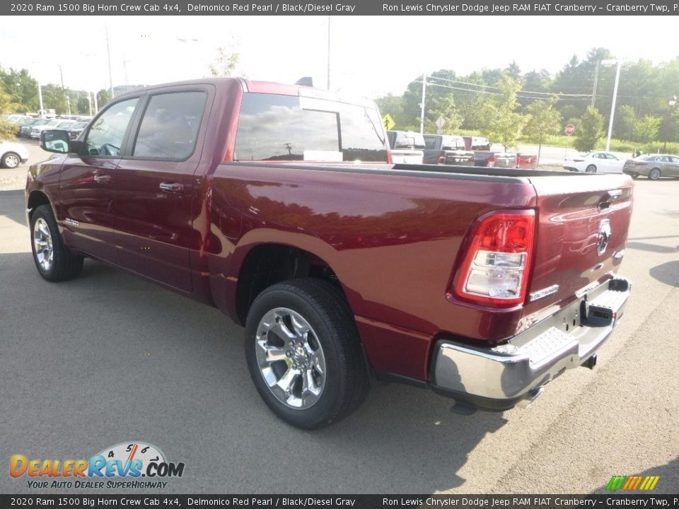 2020 Ram 1500 Big Horn Crew Cab 4x4 Delmonico Red Pearl / Black/Diesel Gray Photo #3