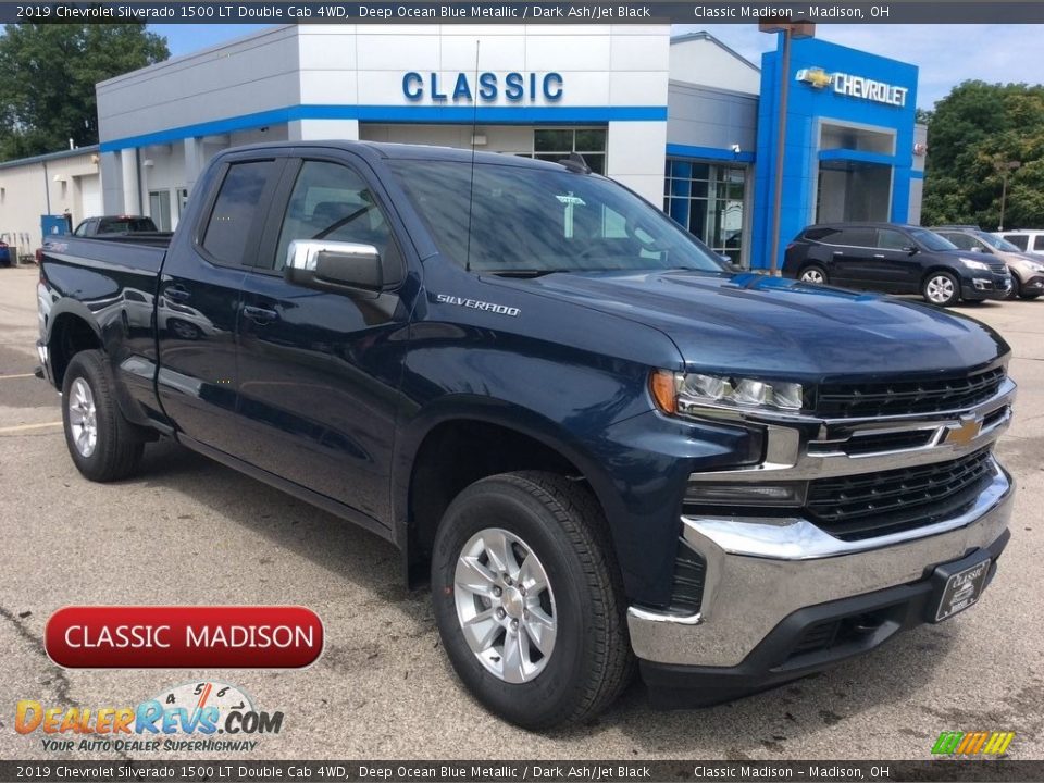 2019 Chevrolet Silverado 1500 LT Double Cab 4WD Deep Ocean Blue Metallic / Dark Ash/Jet Black Photo #1