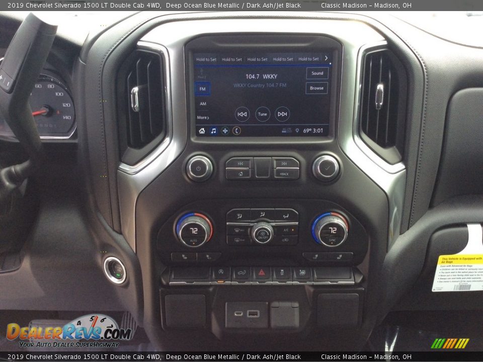 2019 Chevrolet Silverado 1500 LT Double Cab 4WD Deep Ocean Blue Metallic / Dark Ash/Jet Black Photo #14