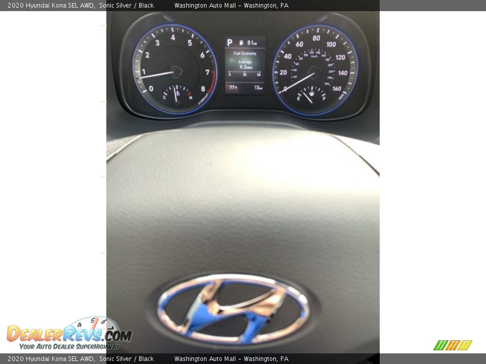 2020 Hyundai Kona SEL AWD Sonic Silver / Black Photo #32