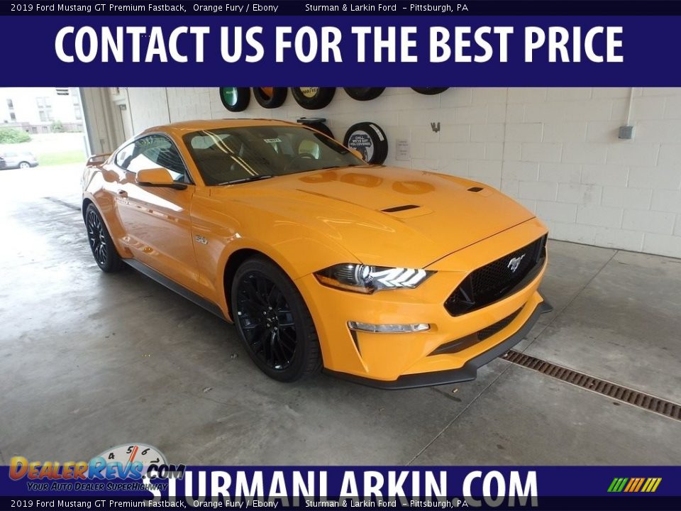 2019 Ford Mustang GT Premium Fastback Orange Fury / Ebony Photo #1