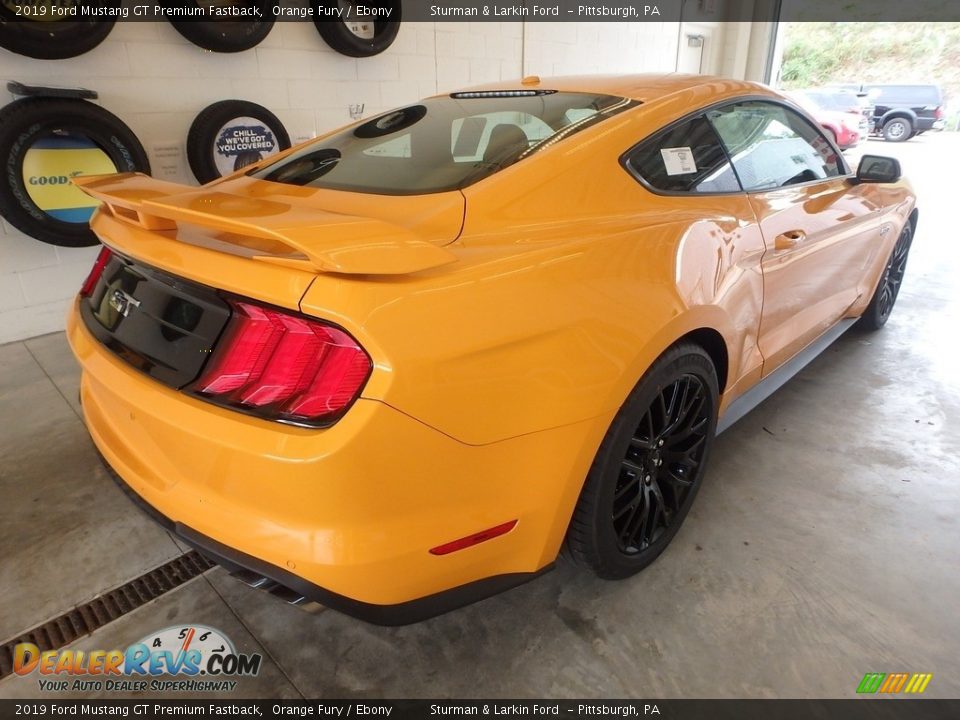 2019 Ford Mustang GT Premium Fastback Orange Fury / Ebony Photo #2