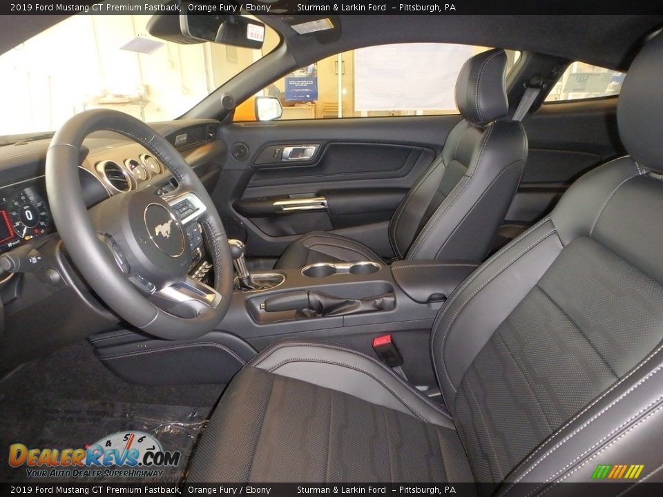 Front Seat of 2019 Ford Mustang GT Premium Fastback Photo #7