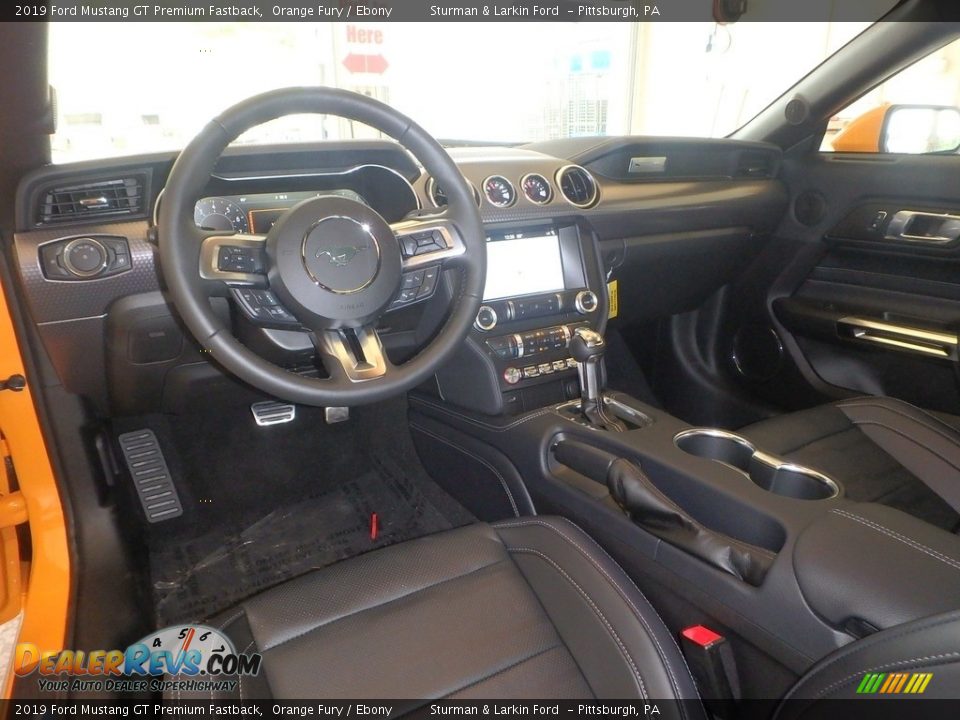 Front Seat of 2019 Ford Mustang GT Premium Fastback Photo #9