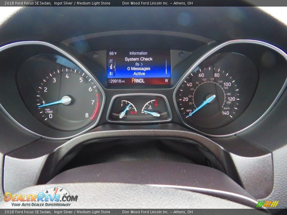 2018 Ford Focus SE Sedan Ingot Silver / Medium Light Stone Photo #26