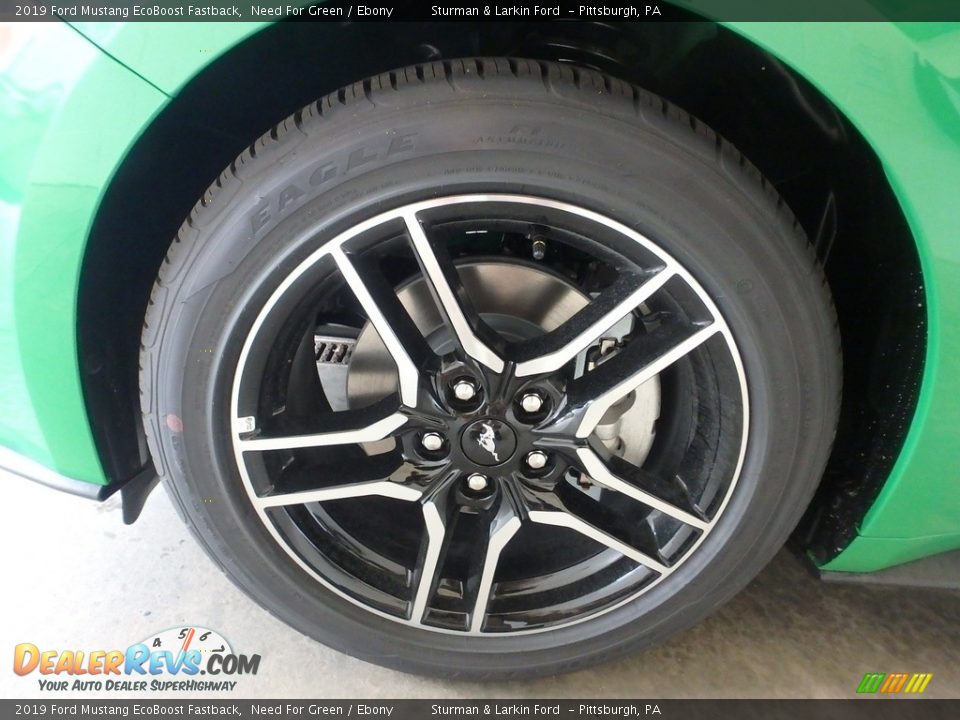 2019 Ford Mustang EcoBoost Fastback Need For Green / Ebony Photo #6