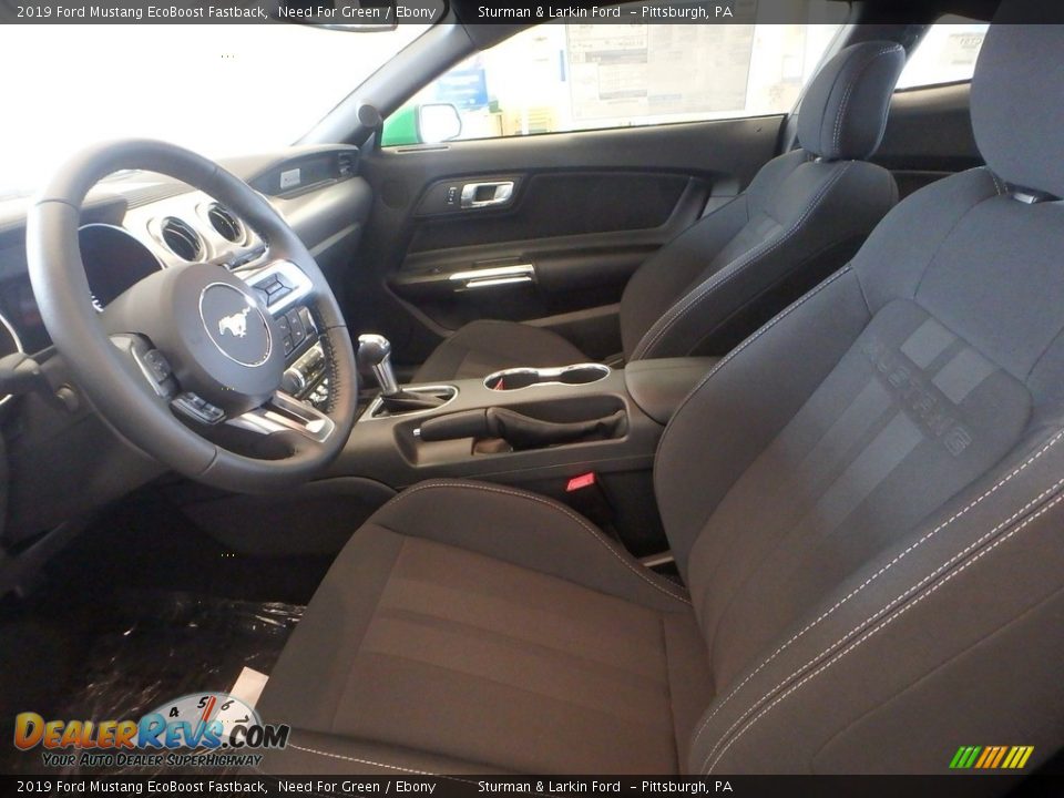2019 Ford Mustang EcoBoost Fastback Need For Green / Ebony Photo #7