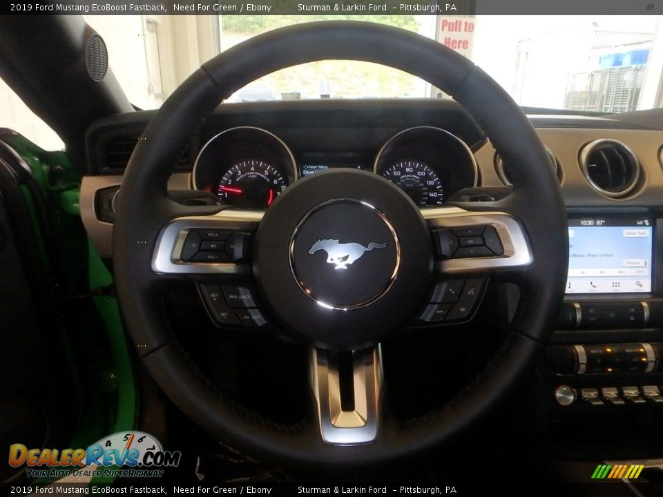 2019 Ford Mustang EcoBoost Fastback Need For Green / Ebony Photo #14