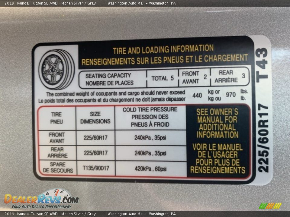 2019 Hyundai Tucson SE AWD Molten Silver / Gray Photo #9